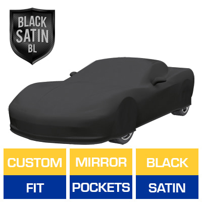 Black Satin BL - Black Car Cover for Chevrolet Corvette 2010 Convertible 2-Door