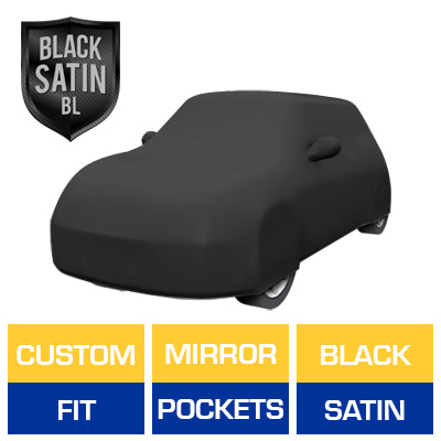 Black Satin BL - Black Car Cover for Mini Cooper 2017 Convertible 2-Door