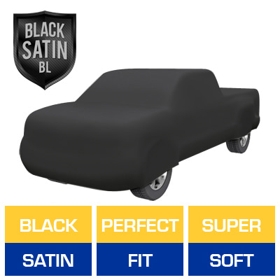 Black Satin BL - Black Car Cover for Toyota Hilux 2015 Crew Cab Pickup 4-Door Short Bed